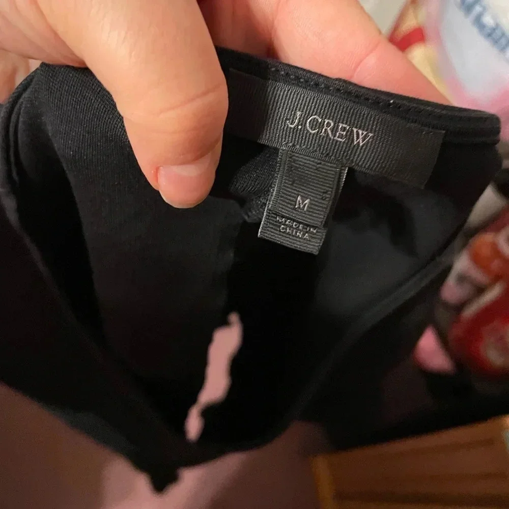 J.CREW Y2K BLACK STRUCTURED PEPLUM TOP